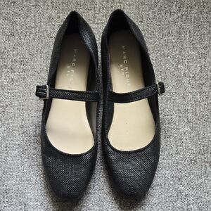 Marc Fisher Textured Black Mary Jane Flats Size 7 Women's
